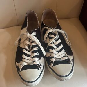 Donald J. Pliner Black and White Sneakers